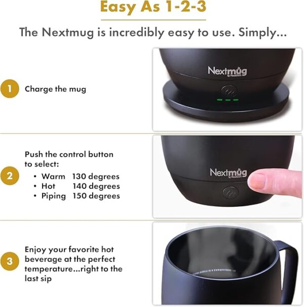 Nextmug - Temperature-Controlled, Self-Heating Coffee Mug - Image 2