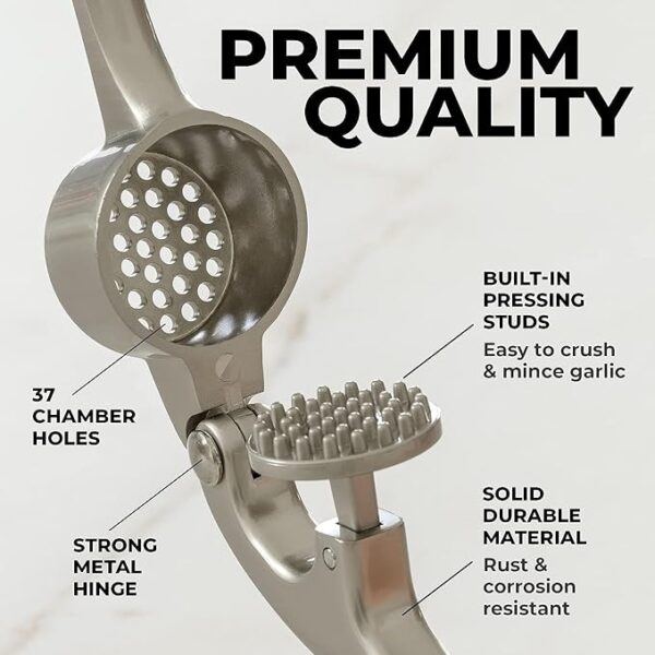 Zulay Kitchen Premium Garlic Press Set - Image 5