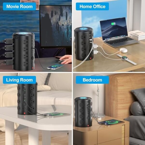 Tower Power Strip Surge Protector - Image 2