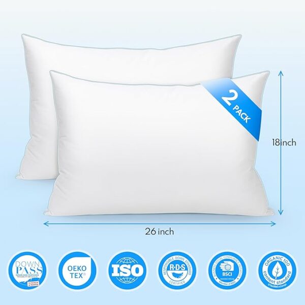 Goose Feather Down Pillows - Image 2