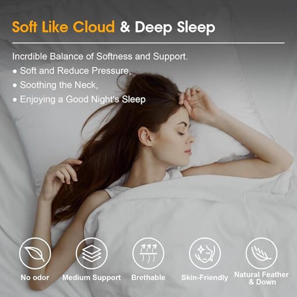 Goose Down Feather Pillows Queen Siz  (51% OFF ) - Image 4