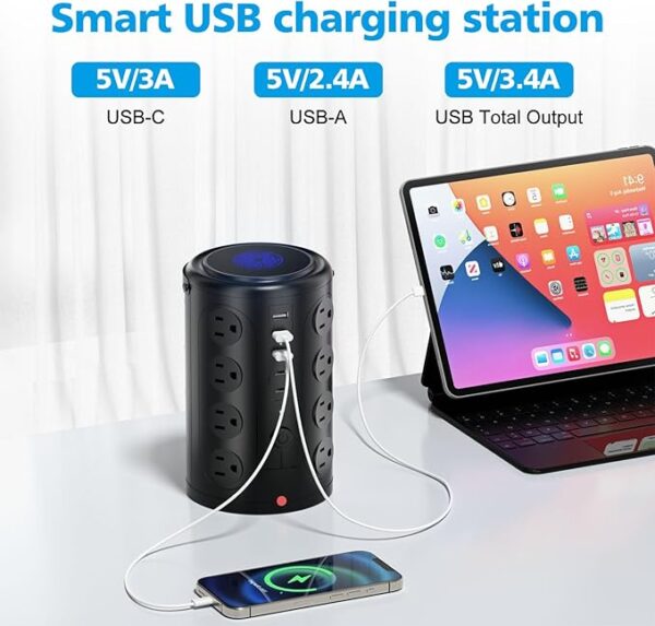 Tower Power Strip Surge Protector - Image 3