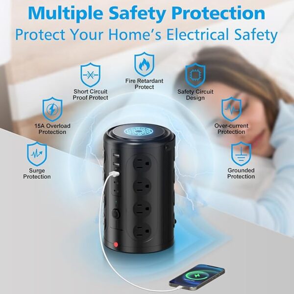 Tower Power Strip Surge Protector - Image 6