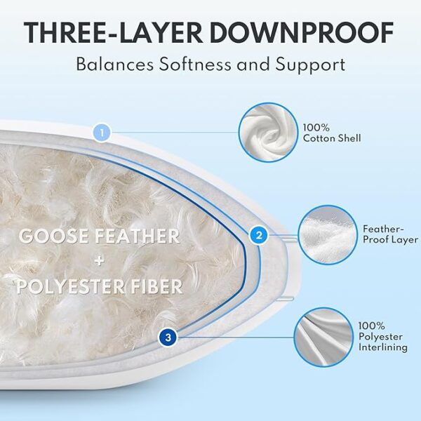 Goose Feather Down Pillows - Image 6